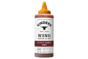 Kinder's Sticky Honey BBQ Wing Sauce and Dip, 15.8 oz Squeeze Bottle