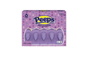 Peeps, Lavender Marshmallow Chicks, Easter Candy, - 10 Count