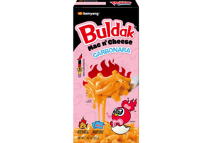 Buldak Mac & Cheese Carbonara with Adjustable Spice, Allergen-Free, Box