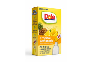 Drinks: Dole Powder Drink Mix Pack, Tropical Lemonade, Sugar-Free, 6 Ct