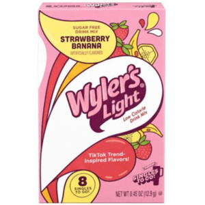 Drinks: Wyler’s Light – Singles To Go – Watertok Strawberry Banana (8 Sachets)