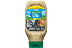 Hidden Valley Cracked Pepper Ranch Dip Sauce Condiment & Dressing, 16 fl oz Squeeze Bottle