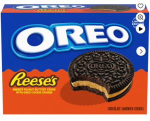 OREO REESE'S Peanut Buttery Creme Chocolate Sandwich Cookies, Limited Edition, 10.81 oz