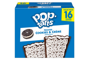 Pantry 1: Pop-Tarts Frosted Cookies and Creme Toaster Pastries, Breakfast Foods, Shelf-Stable, 27 oz (16 Count)