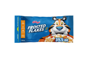 Pantry 1: Kellogg's Frosted Flakes Original Breakfast Cereal, 8 Vitamins and Minerals Bag, 39.5 oz