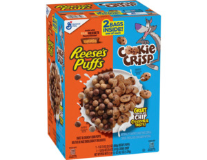 Pantry 1: Reese's Puffs and Cookie Crisp Cereal, 45.1 oz