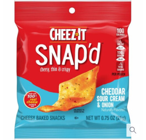 Snacks 1: Cheez-It Snap'd Cheddar Sour Cream & Onion Crackers 0.75oz