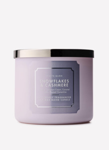 White Barn Snowflakes & Cashmere 3-Wick Candle