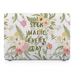 Macbook Quote Case: Macbook Case - Positive Quote - Seek Magic Every Day