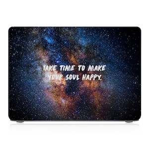 Macbook Quote Case: Macbook Case - Positive Quote - Take Time To Make Your Soul Happy