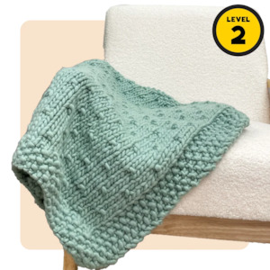 Beginner Knit Kits: // Merino Knit Kit // Little Seedling Blanket