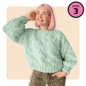 // Merino Knit Kit // Check Me Out Jumper