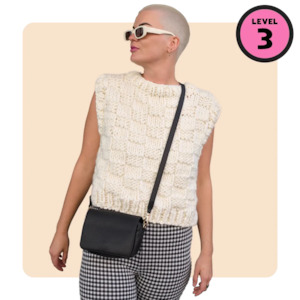 Confident Beginner: // Merino Knit Kit // Check Me Out Vest