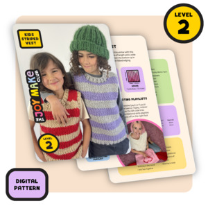 Kiddies: // Digital Pattern // Kids Striped Vest