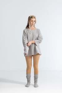 Possum Merino Permanent Collection: U Uni Crew - Ash