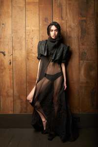 Garb: Mountain Crop Jacket — Black Silk Taffeta