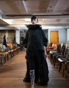 Garb: Pierrot Shirt  - Black Waxed Linen