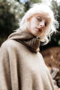 Possum Merino Permanent Collection: U Turtle Dress - Natural [ PRE ORDER ]