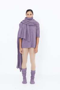 Possum Merino Permanent Collection: U Scarf - Lavender [ PRE ORDER ]