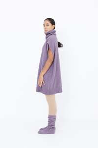 Possum Merino Permanent Collection: U Turtle Vest - Lavender