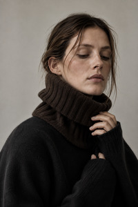 Possum Merino Permanent Collection: U Neck Piece - Bark