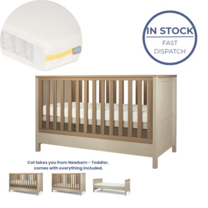 Mamas and Papas Harwell Cashmere Cot + Mattress Bundle