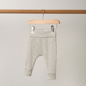 Mamas and Papas Organic Cotton Ribbed Leggings - Oatmeal