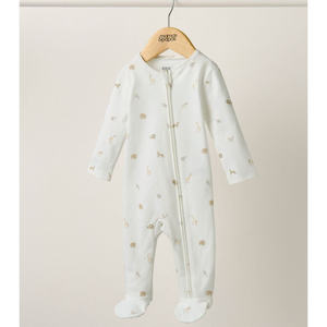 All In Ones: Mamas and Papas Safari Onesie with Zip
