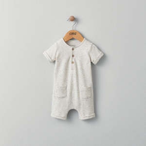 Rompers: Mamas and Papas Speckle Button Front Shortie Romper