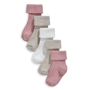 Footwear Socks: Mamas and Papas Pink Socks - 5 Piece Pack