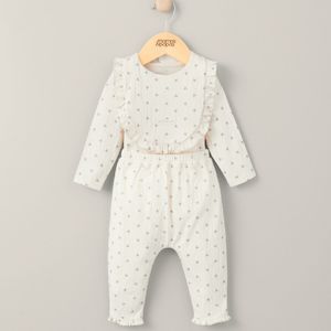 Clothing Sets: Mamas and Papas Blue Floral Top, Print Pants & Bib - 3 Piece Set