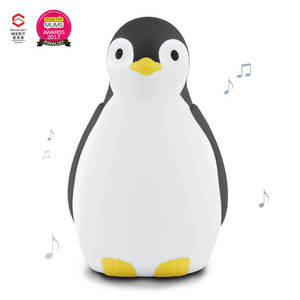 Zazu Sleep Nursery Collection: Zazu Pam Penguin Sleep Trainer + Nightlight - Grey