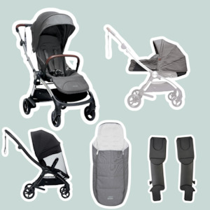 Airo Stroller Go Lightly: Mamas and Papas Airo Grey Marl Complete Bundle