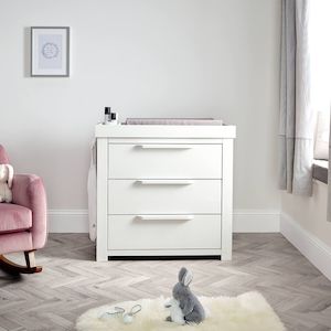 Dresser Changers: Mamas and Papas Franklin White Wash Dresser/ Changer