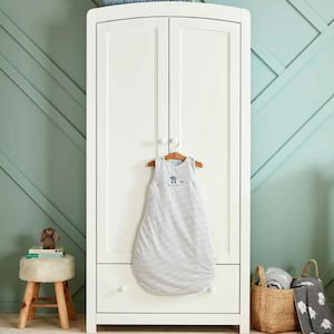 Baby Furniture: Mamas and Papas Mia White Wardrobe