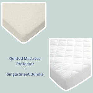 Furniture Bundle: Mamas and Papas Mattress Protector & Single Sheet Bundle