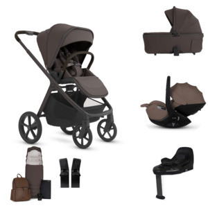 Silver Cross Cove 2 All-Terrain Stroller Ultimate 360 Car Capsule Bundle - Choco&hellip;