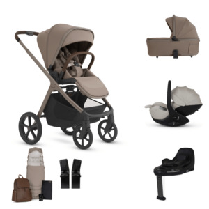 Silver Cross Cove 2 All-Terrain Stroller Ultimate 360 Car Capsule Bundle - Champagne