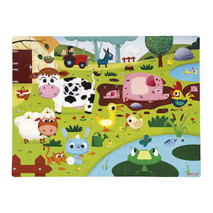 Janod Puzzles Collection: Janod Farm Animals Tactile (Touch & Feel) Puzzle