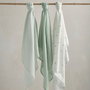 Turtle Nursery Theme: Mamas and Papas Large Turtle Muslin Set - 3 Pack