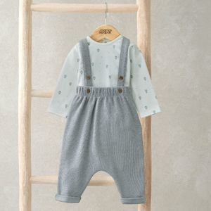 Mamas and Papas Hot Air Balloon Print Bodysuit & Dungaree - 2 Piece Set