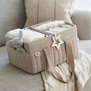 Nappy Bags: Mamas and Papas Nappy Caddy - Neutral Waffle