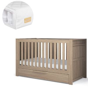 Baby Furniture: Mamas and Papas Franklin Oak Bundle - Cot + Mattress **PRE-ORDERS, SHIPPING LATE MARCH**