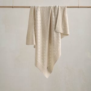Mamas and Papas Oatmeal Pointelle Blanket