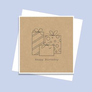 Cards Gift Wrapping: Three Presents Happy Birthday Gift Card