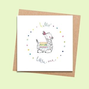 Cards Gift Wrapping: Llama Hello Little One Gift Card