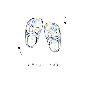 Cards Gift Wrapping: Baby Boy Shoes Gift Card