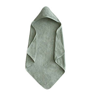 Mushie: MUSHIE - HOODED BABY TOWEL MOSS