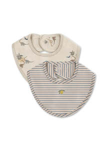 Bibs: KONGES SLØJD - 2 PACK BIB KUBI/STRIPE BLUIE