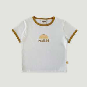 Banabae: BANABAE- RAD KID CLASSIC RINGER ORGANIC COTTON TEE